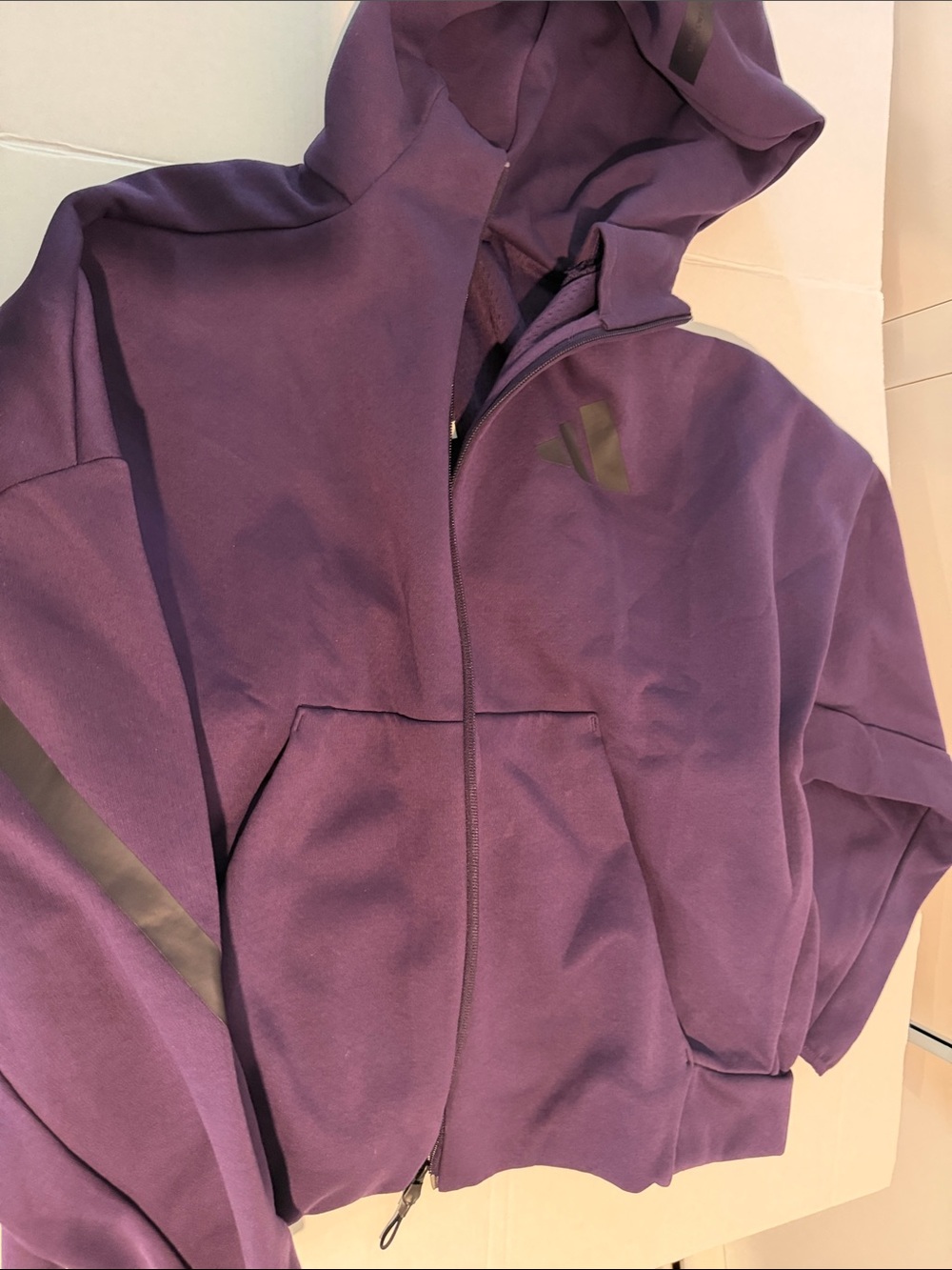 adidas Plum Full-Zip Hooded Track Jacket